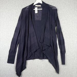 Brand New LOFT Women's Size Small Black Open Front Cardigan Sweater